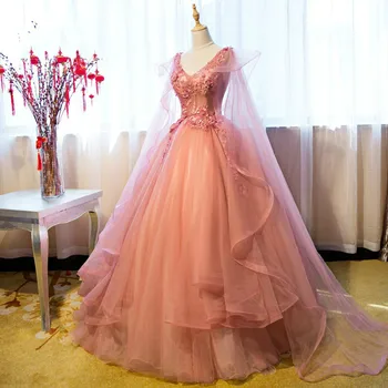 Nude Pink Quinceanera Suknelės Backless Kamuolys Suknelė, Uždusęs Saldus 16 Suknelės Kamuolys Chalatai Prom Dresses Vestidos De Quinceaneras