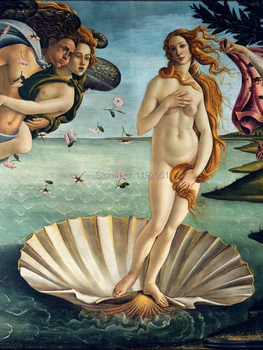 Nuogas dekoracijos tapybos drobė spausdina marina Venera išsamus, iš Sandro Botticelli Gimimo Venera, c.1485