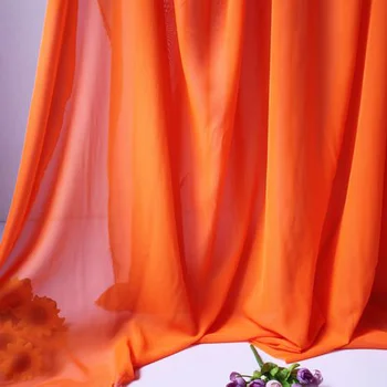 Oranžinės spalvos Šifono Audinio Vien Nuotakos Vestuvių Suknelė Gleivinės Audinio Sijonas 60