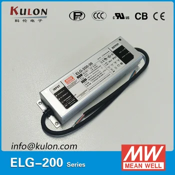Originalus TAI GERAI, Maitinimo ELG-200-24A 24V 200W 8.4 A IP65 vandeniui reguliuojamas Meanwell LED driver ELG-200 tipo