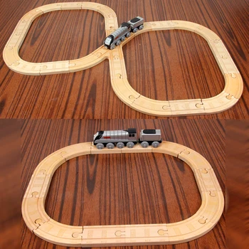 P134 nemokamas pristatymas pradinio lygio medinis traukinio bėgių nustatyti traukinio įspūdį žaislas suderinama Thomas 