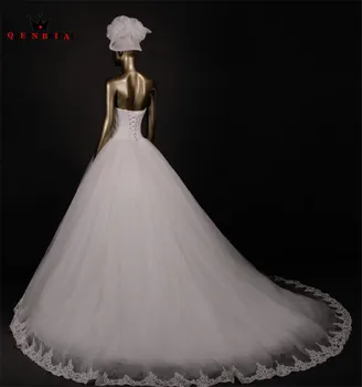Pasirinktinis Dydis Kamuolys Suknelė Stebėjimo Tiulio Nėrinių Elegantiškas Ilgas Oficialią Vestuvių Suknelė Chalatas de Mariee Vestuvių Suknelės 2018 Naujas Mados LR58