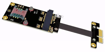PCI-e 1x PCIe Į mini PCIe mPCIe WiFi Adapterio plokštę Stove Kabelio ilgintuvas x1 5cm-100cm 1ft 2ft 3ft Gen3.0 8Gbps
