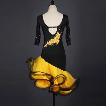 Pigūs Lotynų Šokių Suknelė Moterims, Pagaminti Pagal Užsakymą, Naujausias Organza Nešioja Originalius Moterų Pramoginiai Dabartinį Etapą, Kuriame Suknelės Y057