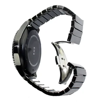 Prabanga Drugelis Sagtis Keramikos Dirželis Rankogaliai Už Xiaomi Huami Amazfit A160 Juosta 22mm Pakeitimo Watchbands su Kaiščiais