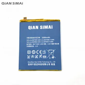 QiAN SiMAi 1pcs Aukštos Kokybės HB366481ECW Baterija Huawei P9 Lite P9Lite G9 VNS-DL00 VNS-L23 garbę 8 ping