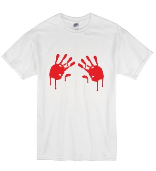 Rankas Bloody Zombie Helovinas Juokinga Kraujo Geek Marškinėliai Marškinėlius Vyrai Moterų Dovana