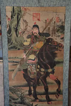 Rankomis dažyti Kinų tapyba, nuotraukos ilgosios ašies Čing Dinastija Kinijoje,GuanYu, nemokamas pristatymas
