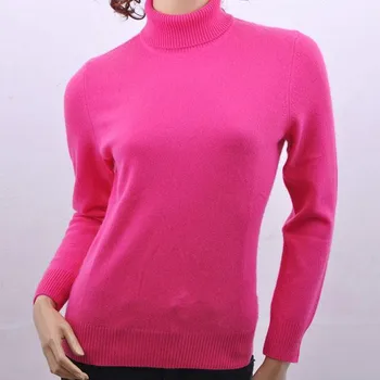 Saldainiai spalvos kašmyro ožkų lygusis mezgimas moterų megztinis megztinis golfo pagrindinio stiliaus S/90-4XL/120