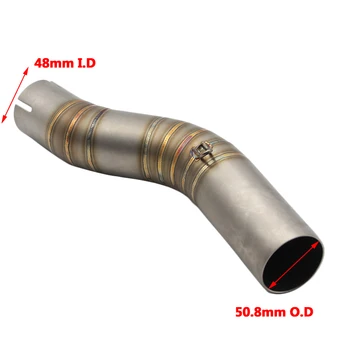 Sclmotos - Middle Connect for Suzuki gsxr1000 Motorcycle Exhaust Pipe Muffler Escape Connecting Pipe Link Pipe without Exhaust