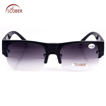 = SCOBER = Daugiafunkcį Toli netoli Dvejopo naudojimo bifocal skaitymo akiniai nuo saulės, pilkos ir rudos spalvos lęšis Reguliuojamas nosies +1 +1.5 +2 +2.5 IKI +4