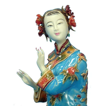 Senovinių Kinų Porceliano Statula Grožio Zhulong Kolekcines, Angelų Figūrėlės Keramikos stiklo Keramika Lėlės Kalėdų Dovanos