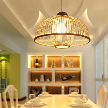 Sieniniai šviestuvai Restoranas lempa paprasta kūrybos miegamasis lempos bambuko Japonijos žibintų naujas Kinų restoranas, kambarių LU728316