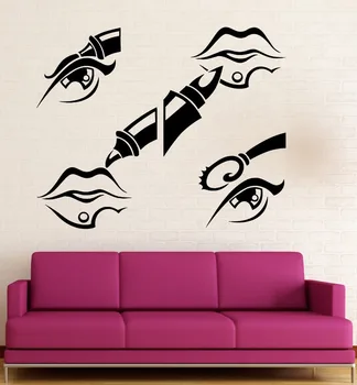 Sienos Lipdukas Vinilo Decal Lūpų Makiažas Kosmetikos Grožio Salonas Stilius