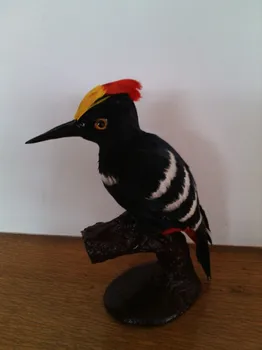 Simualtion plunksnų paukštis varpa žaislų apie 20cm genys modelis polietileno & kailiai, dervos rankdarbių apdaila žaislą dovanų a2398