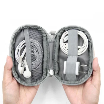 Skaitmeninis Mini Saugojimo Krepšys Kelionės Elektronikos Priedai Organizatorius USB Duomenų Kabelis, Ausinės, Kroviklis MP3 Įrankiai, Odinis Dėklas