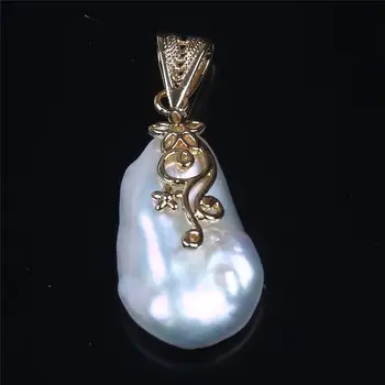 Skanėstas didelis nereguliarus keshi perlų pakabukas baltas purus gėlavandenių perlų pakabukas puikiai tinka vestuvių ar bet kokia kita proga