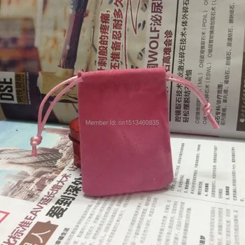 SPECIALIOS PARDAVIMO(100vnt/lot)7*9cm rožinės spalvos aksomo papuošalai maišą dovanų, aksesuarų, kosmetikos apyrankės karoliai krepšiai\dėklas nemokamas pristatymas
