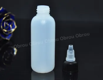 Stock 100ml Tatuiruotė Rašalo pigmento butelis plastikinis matinis juodas dangtelis daugkartiniai tuščias twist buteliuko lašintuvu butelis