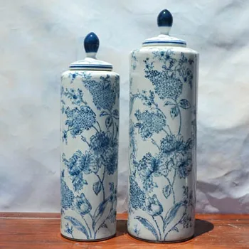 Tao Caicai dekoratyvinės keramikos puodą su dangčiu turas puodą, vazos, papuošalai Europos porceliano rinkinys