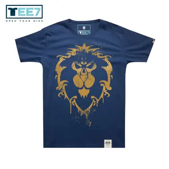 TEE7 Vyrų Žaidimas WOW Atsitiktinis marškinėliai Gentis Amžinai Emblema Dydis M-4XL Medvilnės Mados Spausdinti Top Hip-Hop Vyrų Slim Fit Palaidinė Dovanų