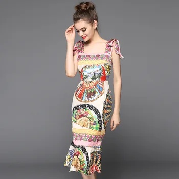 Telas rožinė Ventiliatorius printed dress japonija stiliaus Cheongsam šilko audinio kokybės 97% šilko 3% ruožas tissus as metrų tecido 19MM