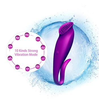 USB Charging Sexy G-spot Clitoris Stimulator Dual Vibrator Licking Clit Climax Massager Flirting Masturbation Double Jump Egg A3