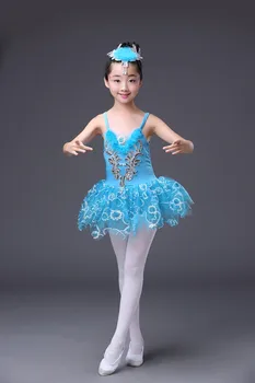 Vaikai Swan Šokių Suknelė Nėrinių Mergaičių Baleto Šokių Sijonas, Balti Baleto Mdc Gimnastikos Leotard Veiklos Praktikos Užsakymą Etape 89