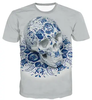 Vasaros 3d marškinėliai spausdinti naujos kinų stiliaus 3D atspausdintas operos kaukė modelis vyrams trumpomis rankovėmis T-shirt prarasti atsitiktinis Marškinėlius homme