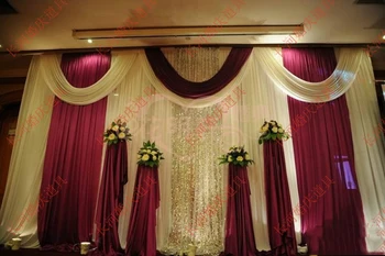 Vestuvių 3mx6m fone prabangus santuokos etape fonas su Gražus Grobis vestuvių scenos fone apdaila