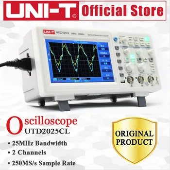 VIENETO UTD2025CL Skaitmeninio Saugojimo Osciloskopai 2CH 25MHZ Scopemeter taikymo Sritis matuoklis 7 colių plačiaekranį LCD monitorių