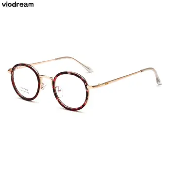 Viodream Super Light Tr90 Retro Round Metal Glasses Frame Unisex Optical Glasses Prescription Eyewear Frames Oculos De Grau