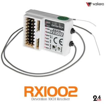 Walkera DEVO 10 Siųstuvas + RX1002 Imtuvas, 10 Kanalų Nuotolinio valdymo pultelis Baltos spalvos 20km Radijo ryšio Sistema