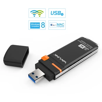 Wavlink AC1300 USB 3.0 Mini WIFI Dongle Adapterį 2.4 G/5G dviejų dažnių Belaidžio Tinklo plokštė-wifi palaiko 