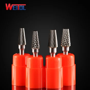 Weitol 3pcs 1/4 colių 6mm S tipo karbido pasukimo failus volframo karbido šerpetų CNC graviravimas bitai drožyba cutter