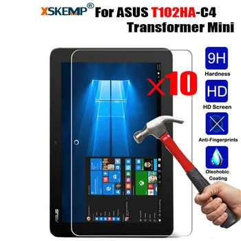 XSKEMP 10vnt/Daug ASUS T102HA-C4 Transformatorius Mini Tablet Anti-Scratch 9H Nekilnojamojo Grūdintas Stiklas Screen Protector Apsauginė Plėvelė