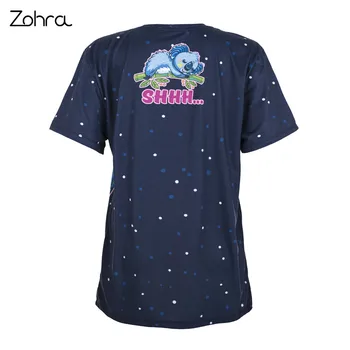 Zohra Naujo Dizaino Moterų marškinėliai Miega Koala Spausdinimo Kawaii Trumpas Rankovės Marškinėliai, Mados Moterų Viršūnių Atsitiktinis Marškinėliai