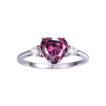 Širdies Originali Granatas Žiedas 925 Sterlingas Sidabro vestuvinis žiedas Nuostabiu Pasakų Dizaino Karšto Pardavimo Skatinimo Geriausia Dovana Draugui