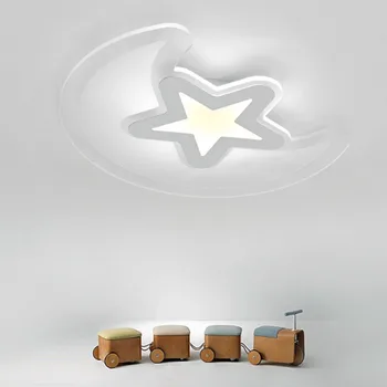 Šiuolaikinės Kūrybos žvaigždė half moon Ultra plonas Akrilo led lubų šviesos diodų (led) vaikas, vaiko kambarys žiburiai, lubų lempos vaikų miegamasis