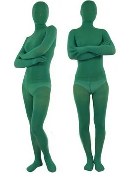 žalios spalvos aksomo permatomas seksualus kostiumas lycra spandex triko fetišas zentai unisex klasikiniai kostiumai helovinas kostiumai