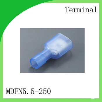Žalvario 1000 VNT MDFN5.5-250 šaltojo spaudimo terminalo Šalto spaudimo terminalų Nailono izoliuoti įdėklai 6.3 Pleistras terminalai