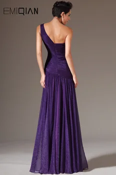 Žavinga Vieną Petį Undinė Violetinė Šifono Vakaro Suknelės