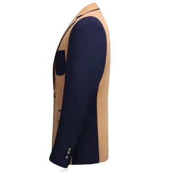 Žiemos 2016 naujas stilius boutique vyrams sportiniai švarkai (bleizeriai) mados verslo laisvalaikio Susiuvimo kostiumas striukė su dulkių padengti didelius dydis M-3XL