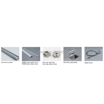 100 X1M Rinkiniai/Daug apvalios formos aliuminio profilis led ir ratas tipas led ekstruzijos profilis sieniniai šviestuvai