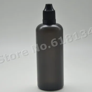 100vnt 100ml juodi plastikiniai squeezable butelis su lašintuvu childproof dangtelis, juodas buteliukas su lašintuvu visą pardavimas
