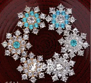 100VNT Senovinių Rankų darbo Gėlių kalnų krištolas Mygtukus Bling Flatback Crystal Pearl Dekoratyvines Sagas Gėlių Centras amatai