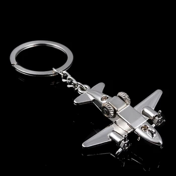 10vnt Kūrybos Atsitiktinis 3D Skriemulys Orlaivių Metalo Keychain Aukštos Kokybės Išskirtinį paketų prižiūrėtojų raktinę Keyfobs didmeninė Reklaminės Dovanos J003