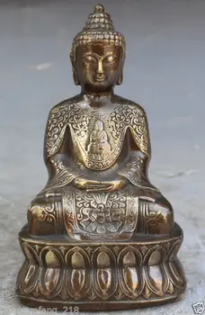 18 CM / Parengti Kinijos Tibeto Budizmo Vario Shakyamuni Amitabha Budos Statula