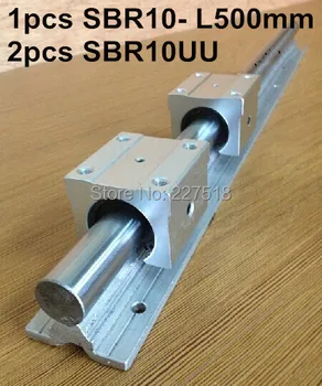 1pcs SBR10 L 500mm linijinis geležinkelių paramos su 2vnt SBR10UU linijinis vadovas auminum guolių stumdomas bloko cnc dalys