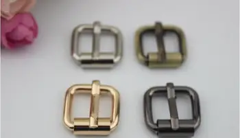 (20 PCS/lot) 4 color inner diameter 1.7 cm square hardcore straps pull pin buckle handbags diy metal accessories